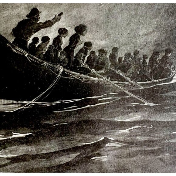 Titanic Lifeboat Carpathia 1912 White Star Line Nautical History Disaster DWZ4E - Picture 1 of 2